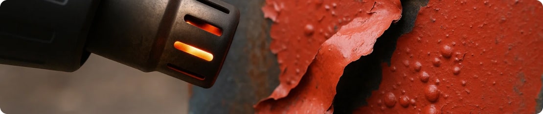 термическийспособ удаления краски