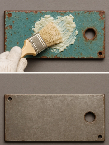 удаление краси с поверхности металла